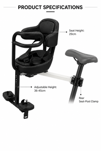 Siège de sécurité avant universel pour enfant, ultra-léger, en métal, avec accoudoirs, pour vélo pliant, <span class=keywords><strong>VTT</strong></span>, vélo de route, vélo électrique - Product Image 4
