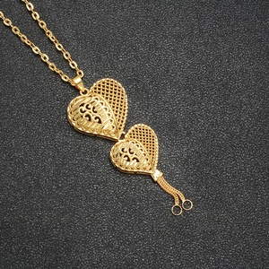 Pendentif carré personnalisé Jxx, plaqué or 24K/18K, bijoux de mode pour mariage avec zircon, principalement en laiton, pour enfants - Product Image 2