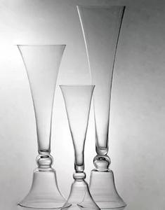 Vaso <span class=keywords><strong>in</strong></span> <span class=keywords><strong>Vetro</strong></span> Trasparente Reversibile Fatto a Mano, Vaso Alto per Centrotavola Matrimoniale, Vaso Moderno da Tavolo per <span class=keywords><strong>Fiori</strong></span>, per Hotel ed Eventi - Product Image 2