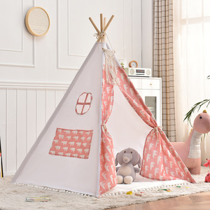 <span class=keywords><strong>Tenda</strong></span> da Teepee per bambini carina con pali in legno ideale per <span class=keywords><strong>cameretta</strong></span> e creazione di un accogliente spazio di gioco per i più piccoli - Product Image 2