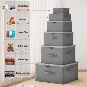 Cationic Clothing Organizer with Zipper & Password Lock Foldable Storage <b>Box</b> for Clothes Pants Jackets-Dustproof Moisture-Proof - Product Image 1