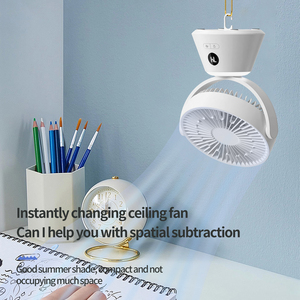 Digital Display Rechargeable <b>Mini</b> Table Fan 360°Rotatable Cooling Fan With Night Light Portable Fan For Home Office Outdoor - Product Image 3