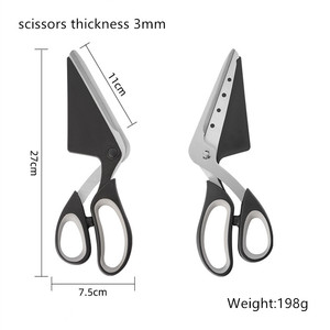 Accessoires de cuisine Gadget <span class=keywords><strong>en</strong></span> acier inoxydable, une main <span class=keywords><strong>2</strong></span> <span class=keywords><strong>en</strong></span> <span class=keywords><strong>1</strong></span>, spatule de cuisson, trancheuse, <span class=keywords><strong>ciseaux</strong></span> à <span class=keywords><strong>Pizza</strong></span>, coupe et serveur - Product Image 2