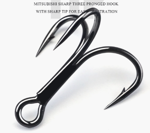 Gancio di ancoraggio in ferro a tre punte in acciaio al carbonio con paillettes per la pesca alla carpa Bighead e Silver Carp per Carp Bighead in argento - Product Image 6