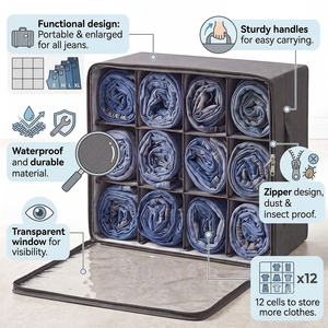 Organisateur de vêtements pour armoire, pliable, portable, boîte de <span class=keywords><strong>rangement</strong></span> pour vêtements sur pied pour le salon - Product Image 1