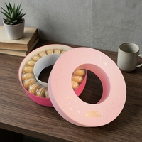 Boîte cylindrique en papier alimentaire vide personnalisée pour macarons, tube rond, boîte circulaire, boîte cylindrique pour gâteaux
