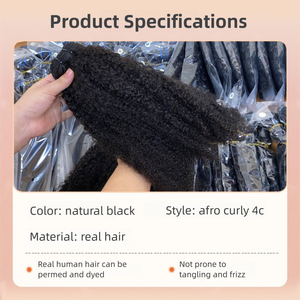 Extensiones de Cabello Humano Virgen Vietnamita Afro Rizado 4C, Súper Doble Trama, Tejido a Mano, Todos los Colores, Para Salón de Belleza, 8-40 Pulgadas, <span class=keywords><strong>Sin</strong></span> Adhesivos - Product Image 3