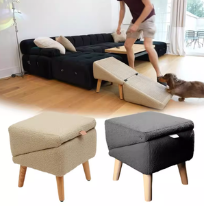 Escalera/Rampa para Mascotas Pequeñas para Interiores, Material de Poliéster, Mueble Multifuncional, Diseño Desmontable, para Camas y Sofás - Product Image 2