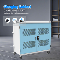 Station de charge pour lunettes VR avec roulettes silencieuses Lampe de désinfection UV Équipement d'enseignement en métal Armoire de charge