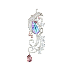 Phoenix Brooch Zinc Alloy <b>Crystal</b> <b>Animal</b> Shape Women's Party Accessory - Product Image 5