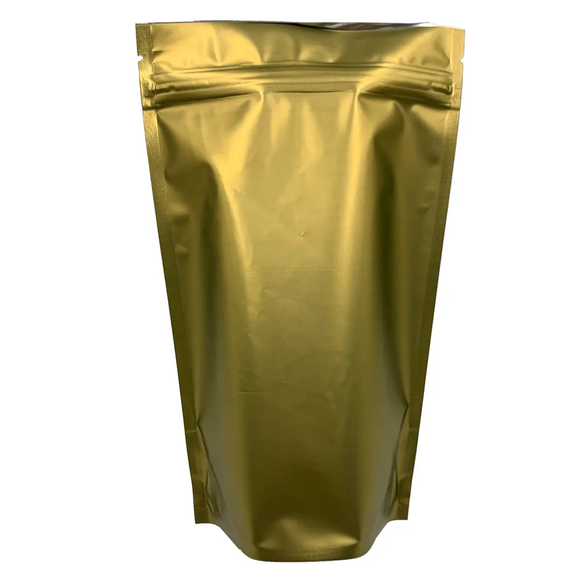 Matte Gold Black White Custom Stand Up Doypack Bags Zip Lock Food Mylar Aluminum Foil Zipper Stand Up Pouch