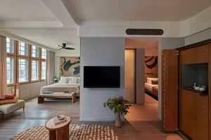Modern Luxury Marriott Hotel Bedroom Set 5 Star Design Wood Melamine Hotel Furniture Bedroom For Apartment Bed Room