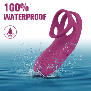 Anneau vibrant double en silicone S-hande pour gland et pénis – Vibradores Para Hombres – Anneaux péniens pour hommes - Product Image 6