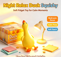 Nouveauté : Jouet à presser en forme de canard jaune, canardling souple et craquant, animal à pincer, jouet sensoriel anti-stress, cadeaux de fête