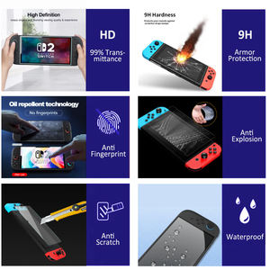 ฟิล์มกันรอยกระจกนิรภัย 2.5D 9H รุ่นใหม่ปี 2025 สำหรับเครื่อง Nintendo Switch 2 ป้องกันรอยนิ้วมือ สำหรับ NS2 - Product Image 6