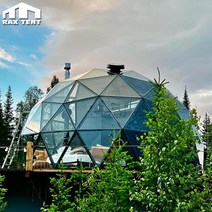 Domo Geodésico de Cristal para Glamping, Hotel al Aire Libre <span class=keywords><strong>con</strong></span> Calefacción y Ventilador Solar - Product Image 5