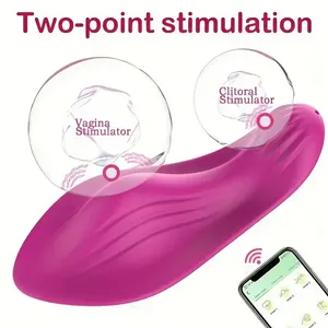Vibrateur portable connecté pour femmes, 9 modes, stimulation puissante à <span class=keywords><strong>deux</strong></span> points, masseur personnel rechargeable, jouets sexuels pour couples - Product Image 3