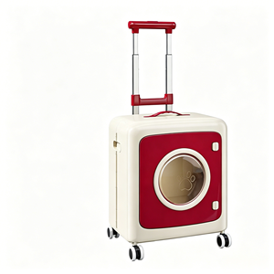 Sac de <span class=keywords><strong>transport</strong></span> à roulettes souple pour animaux de compagnie, respirant, type capsule spatiale, pour petits chatons et chiots, idéal pour les voyages en extérieur - Product Image 2