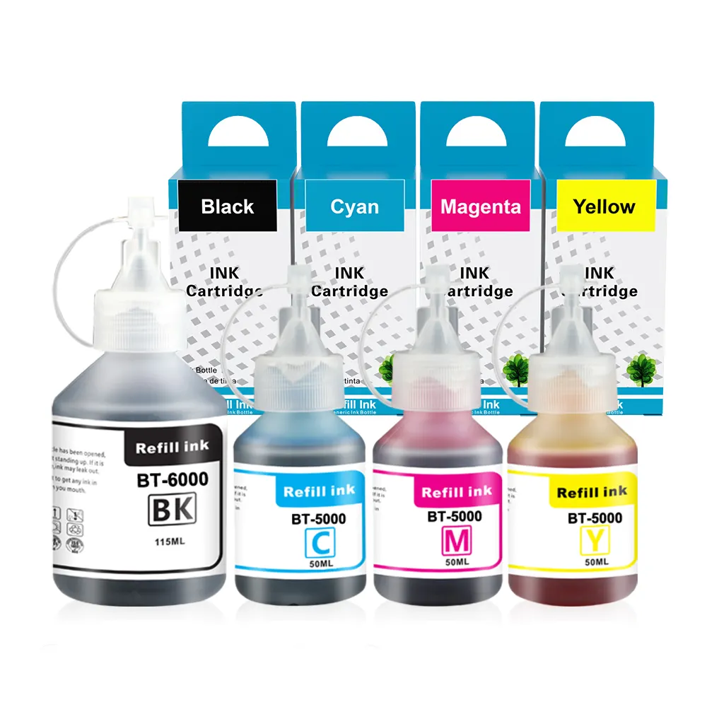 Topjet Premium Bt6000 Bt 6000 Bt5000 Compatibele Kleur Bulk Water Gebaseerde Fles Navulling Inkt Voor Broer DCP-T300 Printer