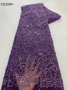 Chất Lượng Cao Đính Cườm Ren Thêu Vải Tuyn Ren Vải Phi Guipure Sequin Ren Vải Cho Ăn Mặc - Product Image 5