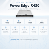 Server Rak Bekas R430 R530 R630 1U Prosesor Ganda DDR4 NVMe SSD SAS SATA HDD Bisnis Kecil Internal SMB ERP