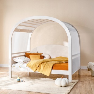 B2B Boori <span class=keywords><strong>Simple</strong></span> blanco de tamaño completo de madera cama de casa para niñas pequeñas para niños solo producto B2B - Product Image 2