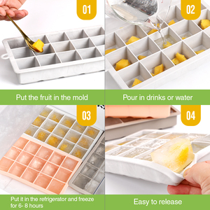 เครื่องทำน้ำแข็ง15ช่องแม่พิมพ์<span class=keywords><strong>ทำ</strong></span>น้ำแข็งซิลิโคนทรงสี่เหลี่ยมปล่อยง่ายถาดน้ำแข็งวิสกี้ - Product Image 6