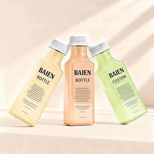 Bouteille de jus en plastique carré PET clair bouteille à boire pour l'<span class=keywords><strong>emballage</strong></span> des boissons - Product Image 1