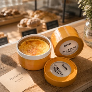 Caja <span class=keywords><strong>de</strong></span> Embalaje Redonda para Pastel <span class=keywords><strong>de</strong></span> <span class=keywords><strong>Queso</strong></span> con Logotipo Personalizado, <span class=keywords><strong>de</strong></span> Calidad Alimentaria, con Ventana Transparente y Tapa Desechable para Pastelería - Product Image 3