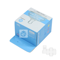 Boîte pliante en papier de carte blanche personnalisée OEM/ODM pour emballage de mamelon en silicone à large ouverture avec matériaux écologiques et fente européenne