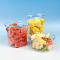 Bol jetable en plastique imprimé personnalisé bol d'açai en PET avec couvercle en dôme de 8oz à 32oz pour toutes les tailles disponibles