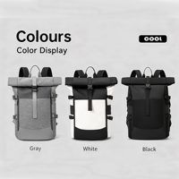 Nouveau Sac à Dos Roll-Top 2026 pour Ordinateur Portable (15,6 pouces) – Extensible, Décontracté, Résistant à l'Eau – Idéal pour Hommes et Femmes