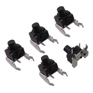 Interruptor Táctil de 6x6mm, 2 Pines, SPST, Montaje en PCB, Botón de Reinicio Negro con Soporte, Impermeable IPX67 - Product Image 1