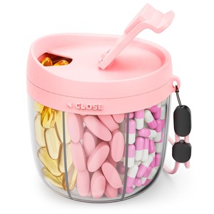 2025 Factory Cute Pill Dispenser mit 7 großen Fächern Tragbarer Pillenflaschen-Organizer mit breiter Öffnung für eine einfache Verwendung - Product Image 2