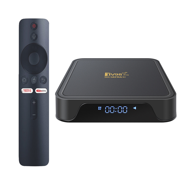 2025 Latest Tv Box Tv98 Pro Allwinner H313 Dual Wifi With Voice Remote Control Android 14.0 4k Media Player