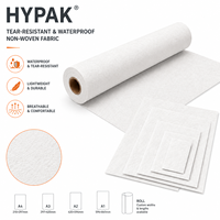 Rouleau de tissu PE recyclé après consommation, matériau non tissé HDPE recyclé, écologique, léger, ressemblant à du papier, pour l'emballage
