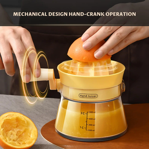 Zenidoo Évideur à fruits manuel facile avec tasse à mesurer intégrée et filtre pour orange, citron, pamplemousse - Outil de cuisine en ABS - Product Image 4