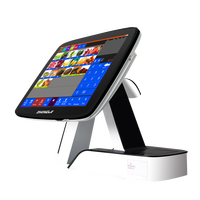 Caisse enregistreuse tactile Zhongji A7 avec écran principal 15+, affichage client, Windows 10, Wi-Fi 6 et garantie d'un an