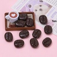 Kit de Bricolage Créatif pour Jouets Miniatures en Forme de Grains de Café, Breloques Cabochons en Résine, Petites Décorations
