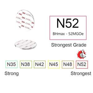 N52-<span class=keywords><strong>1</strong></span>.00 חבילה <span class=keywords><strong>16</strong></span> \ "d x <span class=keywords><strong>1</strong></span>/<span class=keywords><strong>16</strong></span> \" d x \ "h סופר חזק-דיסק מגנטים 3 מ '4920 vhb דבק מגנטים מגנטים - Product Image 3