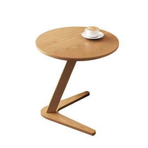 Table d'appoint ronde en bois en gros, table basse à un pied peu encombrante, mobilier de salon, salle à manger et chambre à coucher - Product Image 6