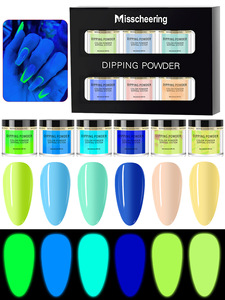 <span class=keywords><strong>Kit</strong></span> de <span class=keywords><strong>Uñas</strong></span> con Polvo <span class=keywords><strong>para</strong></span> Decoración, 6 Piezas, Secado Rápido, Colores Verde y Azul de Verano, Manicura Francesa <span class=keywords><strong>para</strong></span> Uso en Casa o Salón - Product Image 4