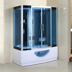 Salle de bain d'intérieur en verre fermé, de luxe, Sauna à vapeur humide, salle de douche