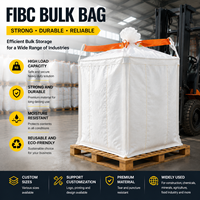 Sac souple FIBC respirant de qualité alimentaire avec fond plat et sangles de manutention, capacité 1000 kg