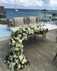 Arreglo floral artificial realista de LANJO con cascada de mesa para decoración de bodas y eventos - Product Image 3