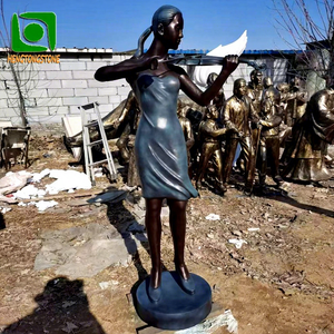 Estatua de Mujer Musical de Tamaño Real en Bronce Fundido 3D H180CM - Product Image 1