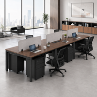 Meubles de bureau en bois, modernes, modulaires, extensibles, pour 2, 4, 6 ou 8 personnes, poste de travail pour le personnel, bureau d'écriture pour immeuble de bureaux