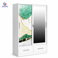 Lemari Pakaian 3 Pintu & Lemari Pakaian Baja Modern dengan Organizer Penyimpanan Pakaian - Desain Aman, Sempurna untuk Rumah Keluarga & Kamar Tamu