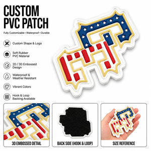 Patch in PVC Personalizzate con Logo 3D in Rilievo, Impermeabili, Durevoli ed Ecologiche per Attrezzature Outdoor - Product Image 1
