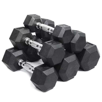 Équipement de gym pas cher en Chine, ensemble d'haltères hexagonales en caoutchouc de 10 kg et 20 kg pour l'exercice à domicile, vente en ligne au meilleur prix